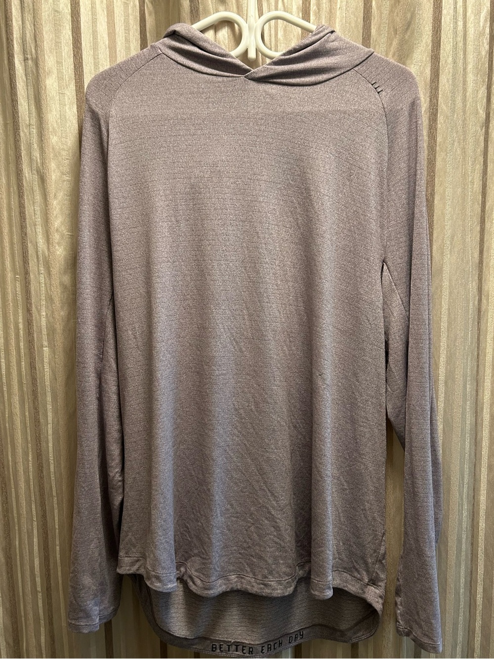 Lululemon Men's Long Sleeve lightweight hoodie - Heathered Purple, Size XL